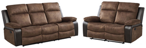 Woodsway Brown Reclining Sofa and Loveseat 64505