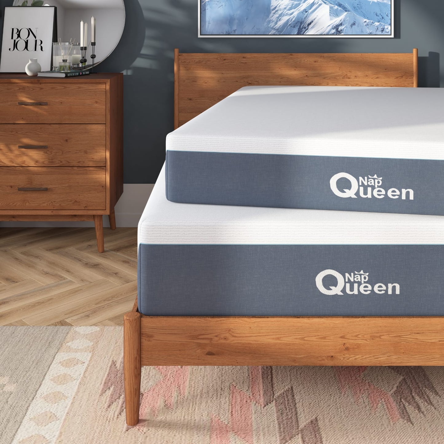 Alaska 12" Queen Cool Gel & Cool Fabric Memory Foam Mattress