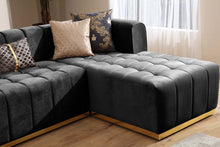 Load image into Gallery viewer, Siesta Grey Velvet  Double Chase Sectional