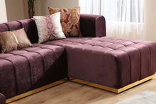 Load image into Gallery viewer, Siesta Burgundy Velvet Double Chase Sectional