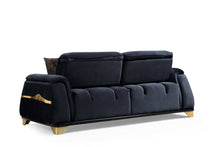 Load image into Gallery viewer, Venice Blue Velvet Sofa &amp; Loveseat Set