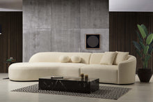 Load image into Gallery viewer, Cloe Ivory Boucle Curved LAF Sectional