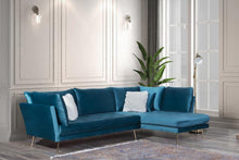 Load image into Gallery viewer, Nessa Teal Velvet RAF Sectional
