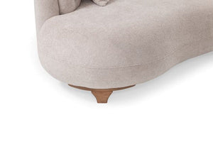 Allura Beige Boucle Curved Sectional
