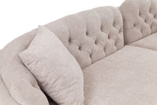 Load image into Gallery viewer, Allura Beige Boucle Curved Sectional