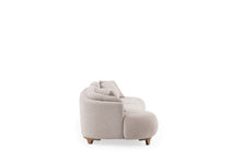 Load image into Gallery viewer, Allura Beige Boucle Curved Sectional