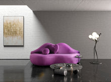Load image into Gallery viewer, Lips Purple Velvet Loveseat