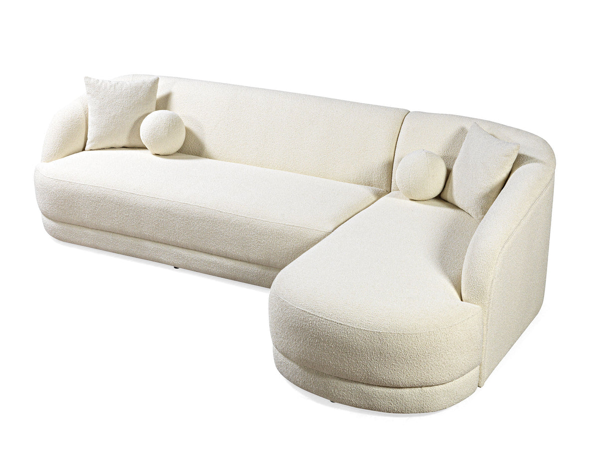 Bella Ivory Boucle Raf Sectional