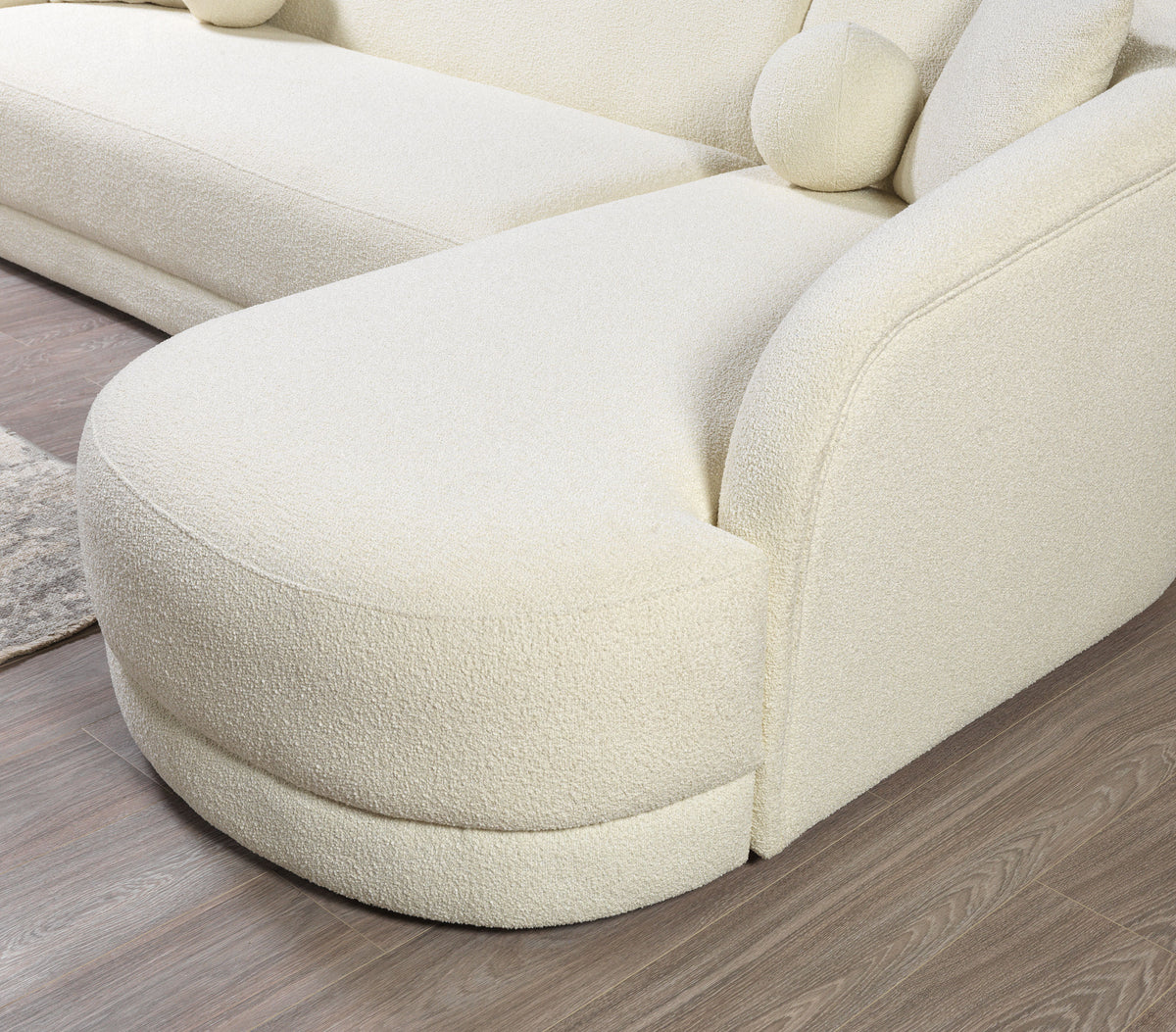Bella Ivory Boucle Raf Sectional