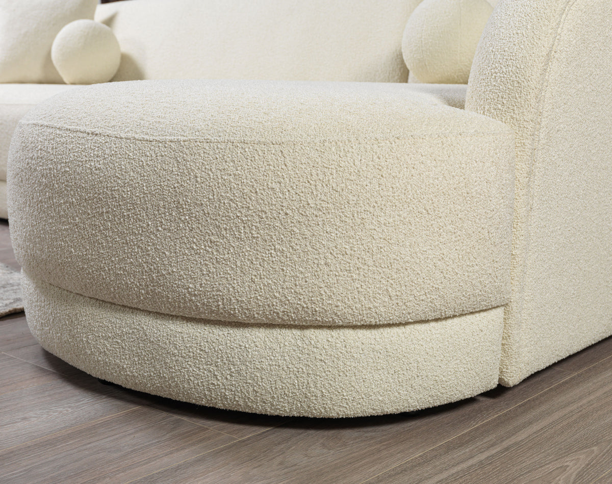 Bella Ivory Boucle Raf Sectional