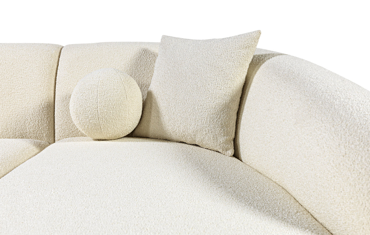 Bella Ivory Boucle Raf Sectional
