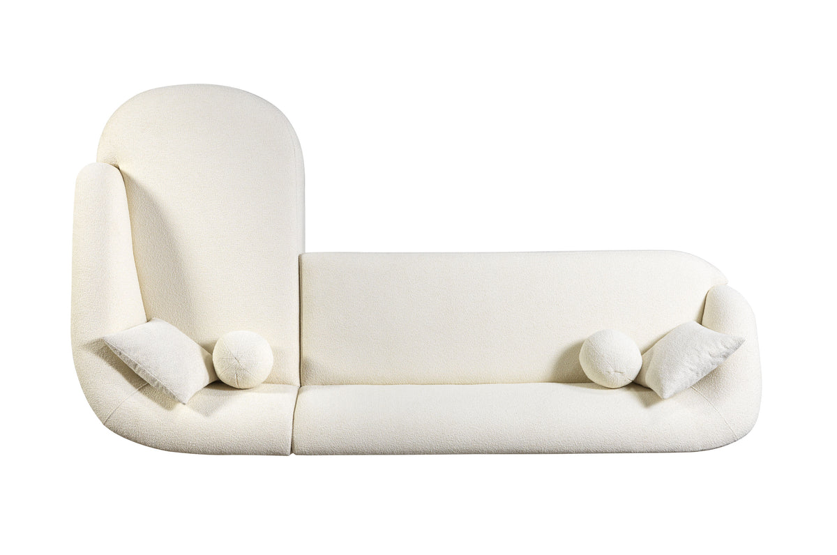 Bella Ivory Boucle Raf Sectional