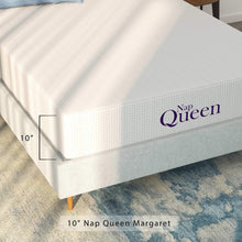 Load image into Gallery viewer, MARGARET 10&quot;QUEEN MEDIUM CHARCOAL INFUSED VISCOELASTIC MEMORY FOAM MATTRESS