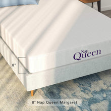 Load image into Gallery viewer, MARGARET 8&quot; KING MEDIUM CHARCOAL INFUSED VISCOELASTIC MEMORY FOAM MATTRESS