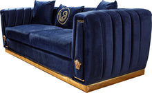 Load image into Gallery viewer, Royal Blue Velvet  Sofa &amp; Loveseat