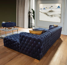 Load image into Gallery viewer, Polo Blue Velvet Double Chase Sectional