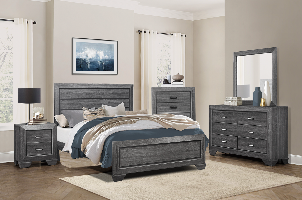 Beechnut Gray Panel Bedroom Set 1904GY - Harwin Furniture