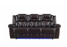 Load image into Gallery viewer, Party Time Brown LED 3pc Power Reclining Set  S2020