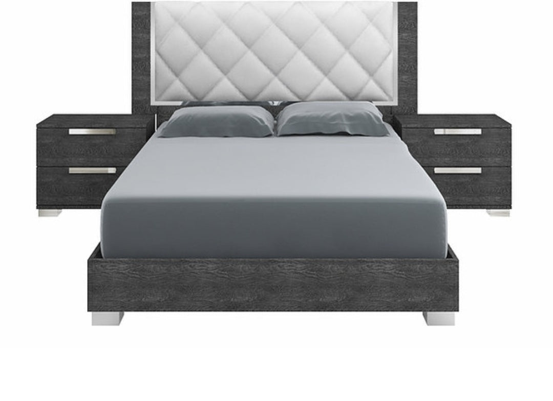 Sarah Geo Ice Collection Grey Italian Bedroom Set