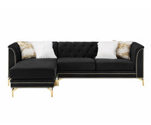 Load image into Gallery viewer, Zia Black Velvet Reversible Sectional S8181