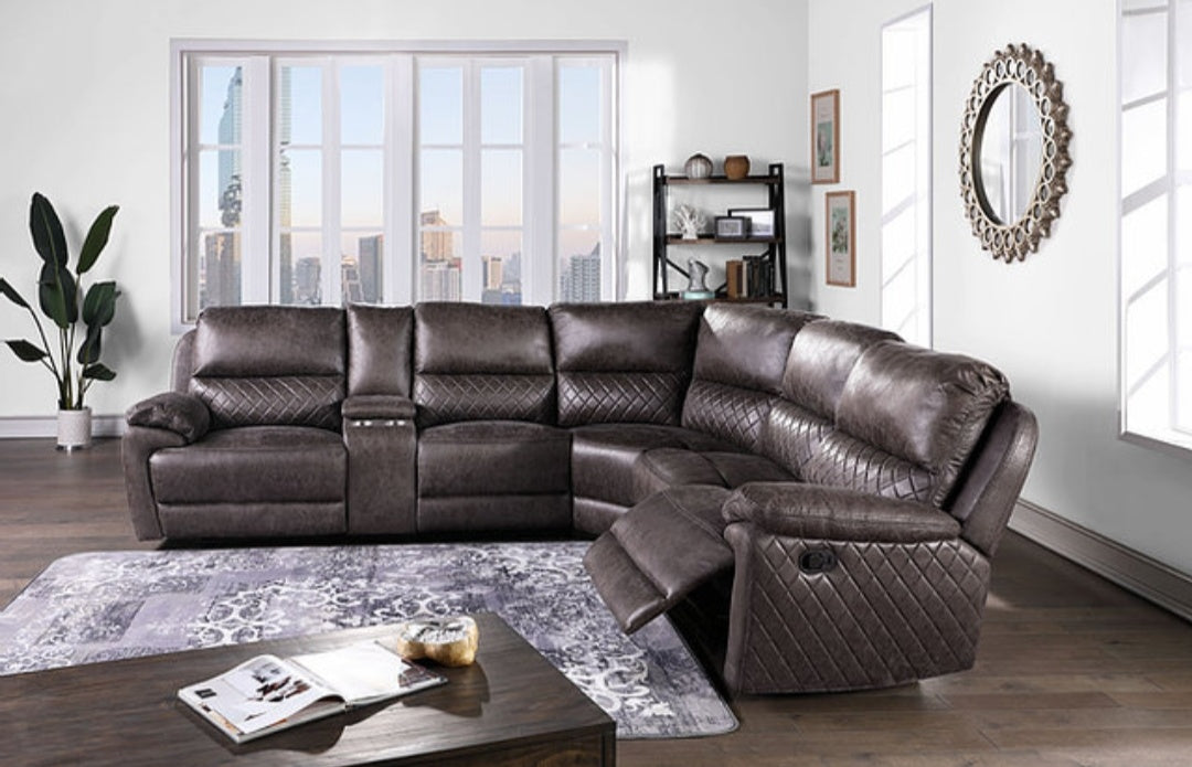 Martino Gray Reclining Sectional S7500