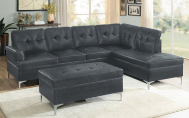 Barrington Gray Sectional Sofa without Ottoman SH8378