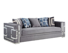 Load image into Gallery viewer, Kylie Gray Velvet Sofa and Loveseat S1881
