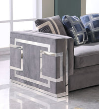Load image into Gallery viewer, Kylie Gray Velvet Sofa and Loveseat S1881