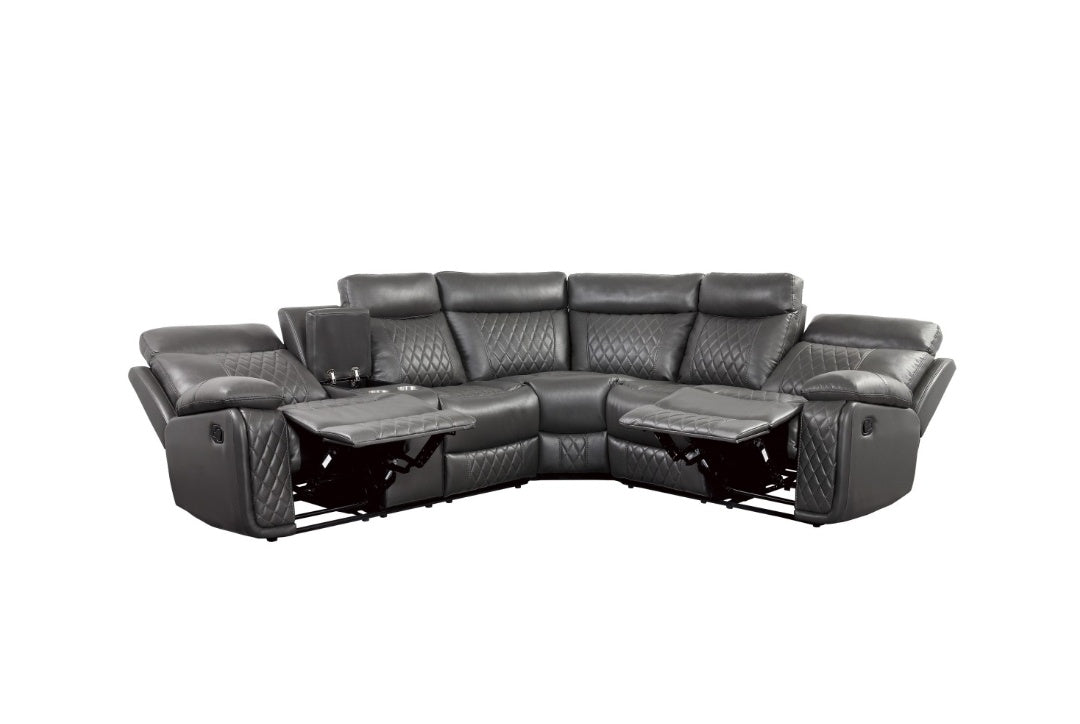 Socorro Gray  Reclining Sectional 9599