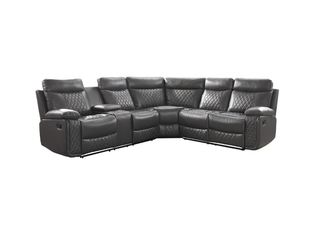 Socorro Gray  Reclining Sectional 9599