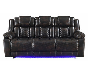 Lucky Charm Brown LED 3pc Reclining Set S2021