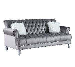 Royal Gray  Velvet Sofa and Loveseat S6116