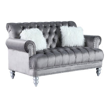 Load image into Gallery viewer, Royal Gray  Velvet Sofa and Loveseat S6116