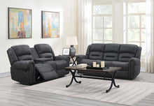 Load image into Gallery viewer, Houston Grey Fabric Reclining Sofa and Loveseat S8007