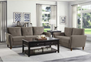 Dunleith Brown Sofa and Loveseat 9348