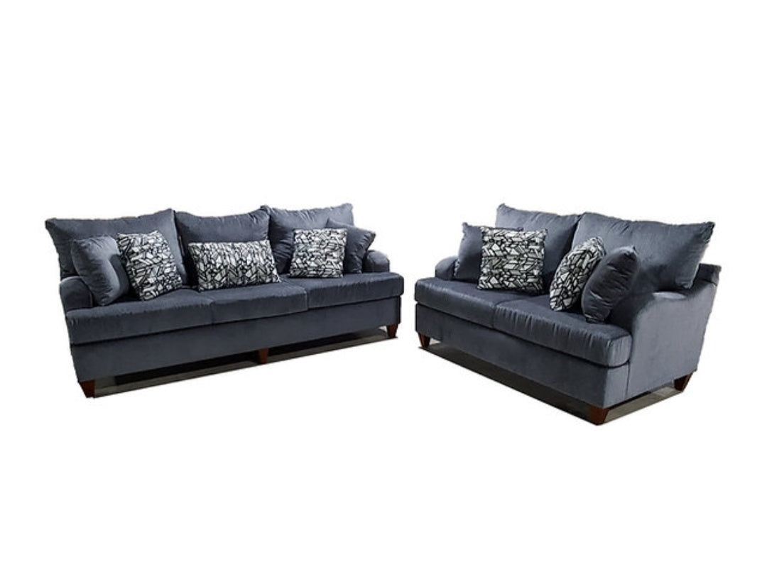 Sanoma Charcoal Sofa and Loveseat S399