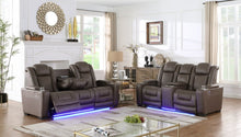 Load image into Gallery viewer, Ash Brown POWER/LED 3pc Reclining Set S9303
