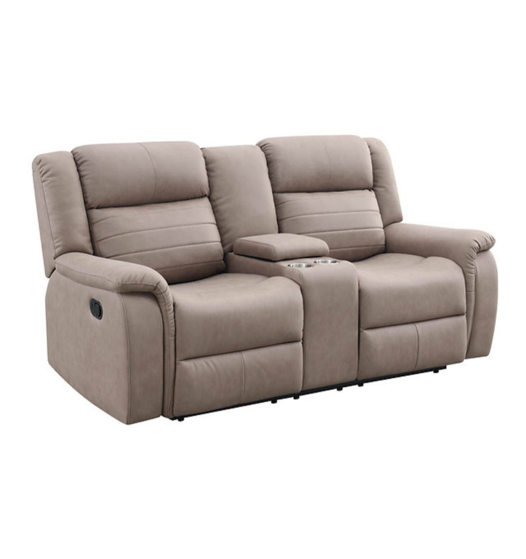 Max Tan 3pc  Reclining Set S7330