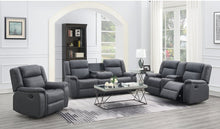 Load image into Gallery viewer, Max Grey 3pc Reclining Set S7330