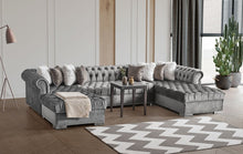Load image into Gallery viewer, Jordan Grey Velvet Double Chaise Sectional S6300