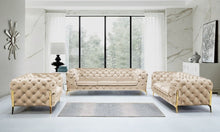 Load image into Gallery viewer, Lori Beige Velvet 3pc Living Room Set MI 1346A