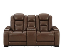Load image into Gallery viewer, The Man-Den Mahogany POWER Reclining Sofa and Loveseat U85306