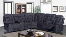 Load image into Gallery viewer, Jayden Grey Microfiber Reclining Sectional S7801