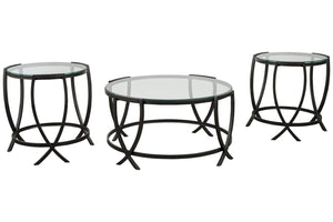 Tarrin Black Table Set of 3
 T115