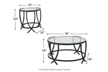 Load image into Gallery viewer, Tarrin Black Table Set of 3
 T115