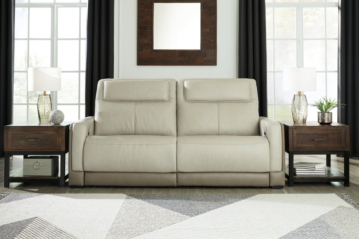 Battleville Almond POWER Reclining Sofa and Loveseat U30703