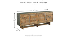 Load image into Gallery viewer, Mozanburg Rustic Brown 72&quot; TV Stand | W665-68