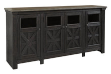 Load image into Gallery viewer, Tyler Creek Black/Gray 74&quot; TV Stand | W736-68