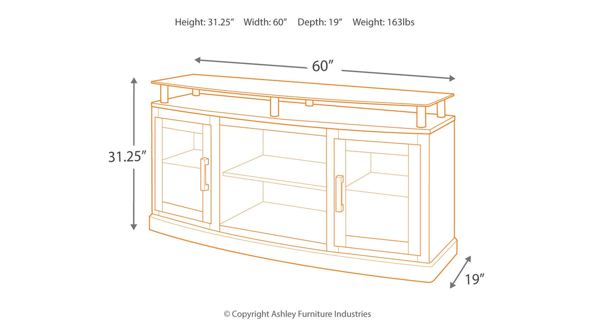 Chanceen Dark Brown 60" TV Stand | W757-48