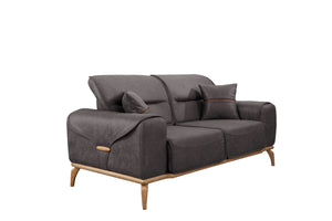 Oslo Brown Leather Sofa & Loveseat -